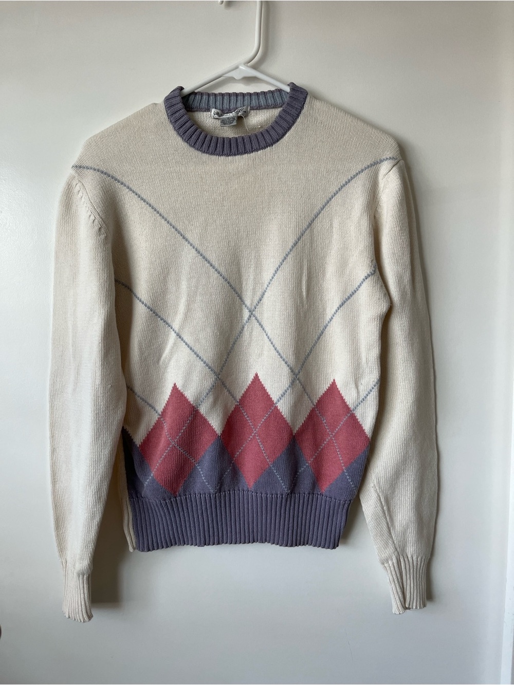 Vintage Union Bay Argyle Sweater, 100% Cotton